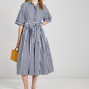Kate Spade Julia Striped Bungalow midi dress - L